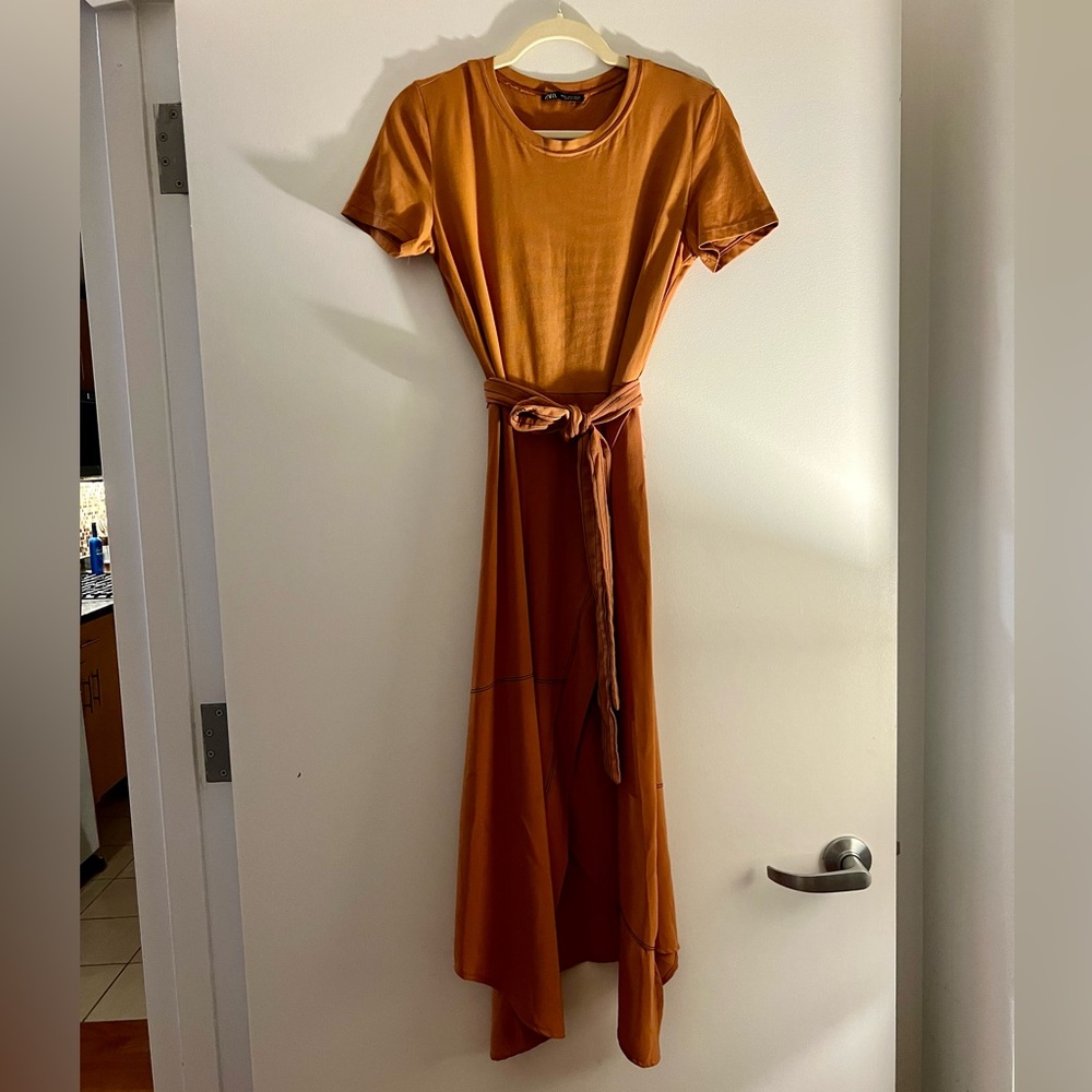 Zara wrap Orange Dress